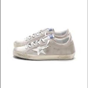 Golden Goose gray and White Sneakers